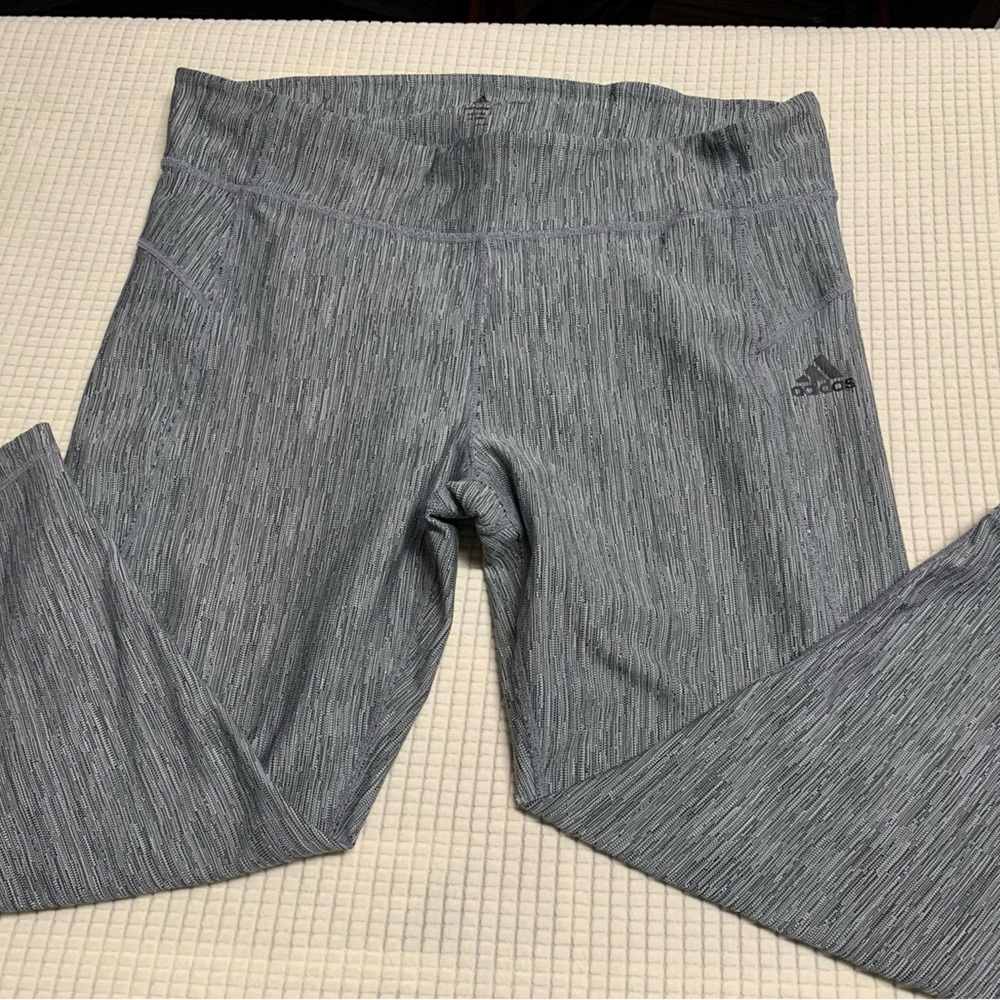 Adidas Heathered Gray Performance Leggings
